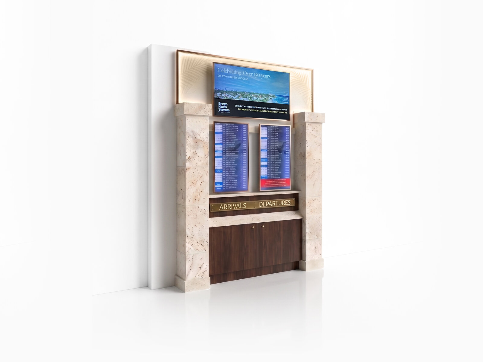 Flight information display, studio view